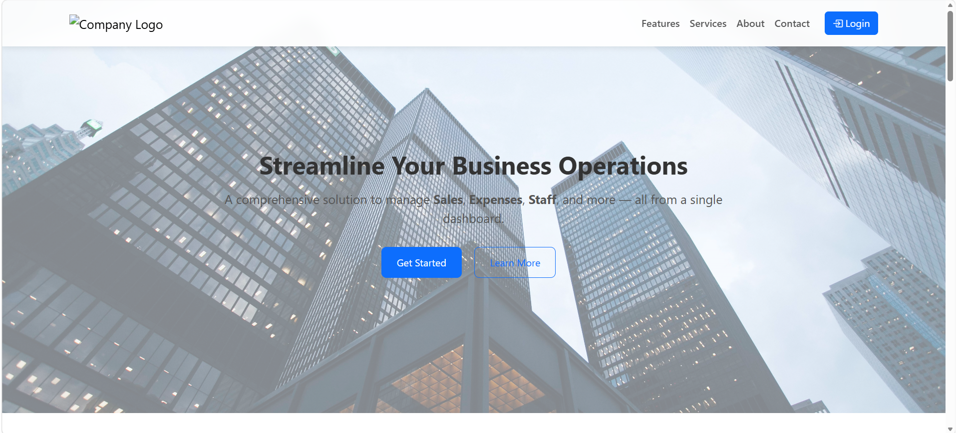 Company/Shop Accounting/HR Management Software - BizVault Accounting Dashboard